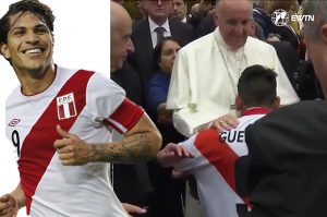 paolo guerrero papa francisco peru catolico