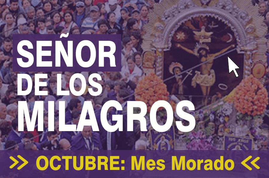 Banner Señor de los Milagros perú católico