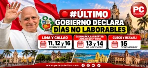 FERIADOS VISITA PAPA LEON PERÚ