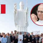 estatua del papa leon en chiclayo peru catolico