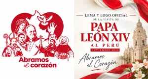 logo y lema del papa leon a perú 2026