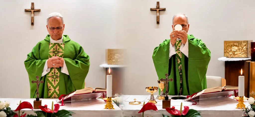 papa leon misa en hospital peru catolico