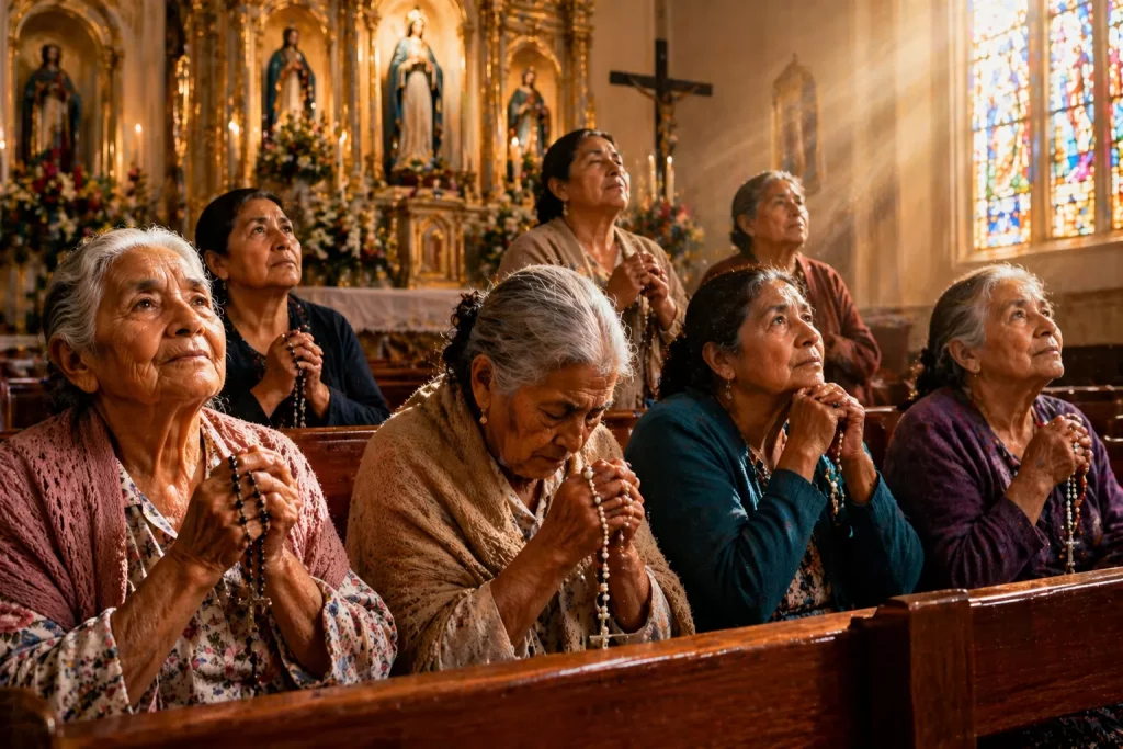señoras abuelitas en la iglesia francoscomentarios peru catolico